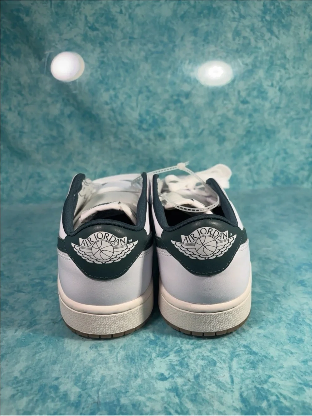 Nike Air Jordan 1 Retro Women’s White Green Low Top Leather Shoes Size 9